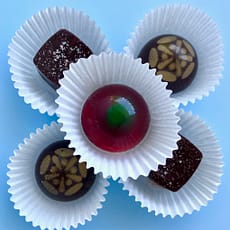 Chili Chocolate, Spiced Caramel and Chocolate Ganache with Sea Salt